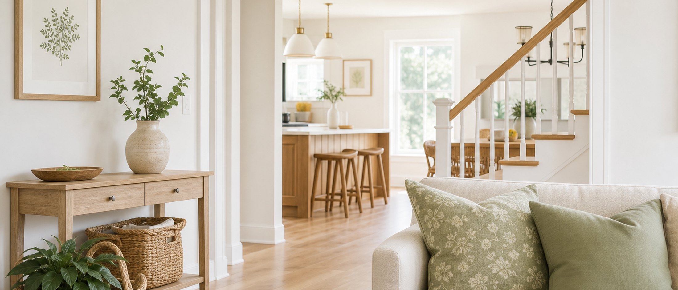 An organized home interior in Nashville, Tennessee
